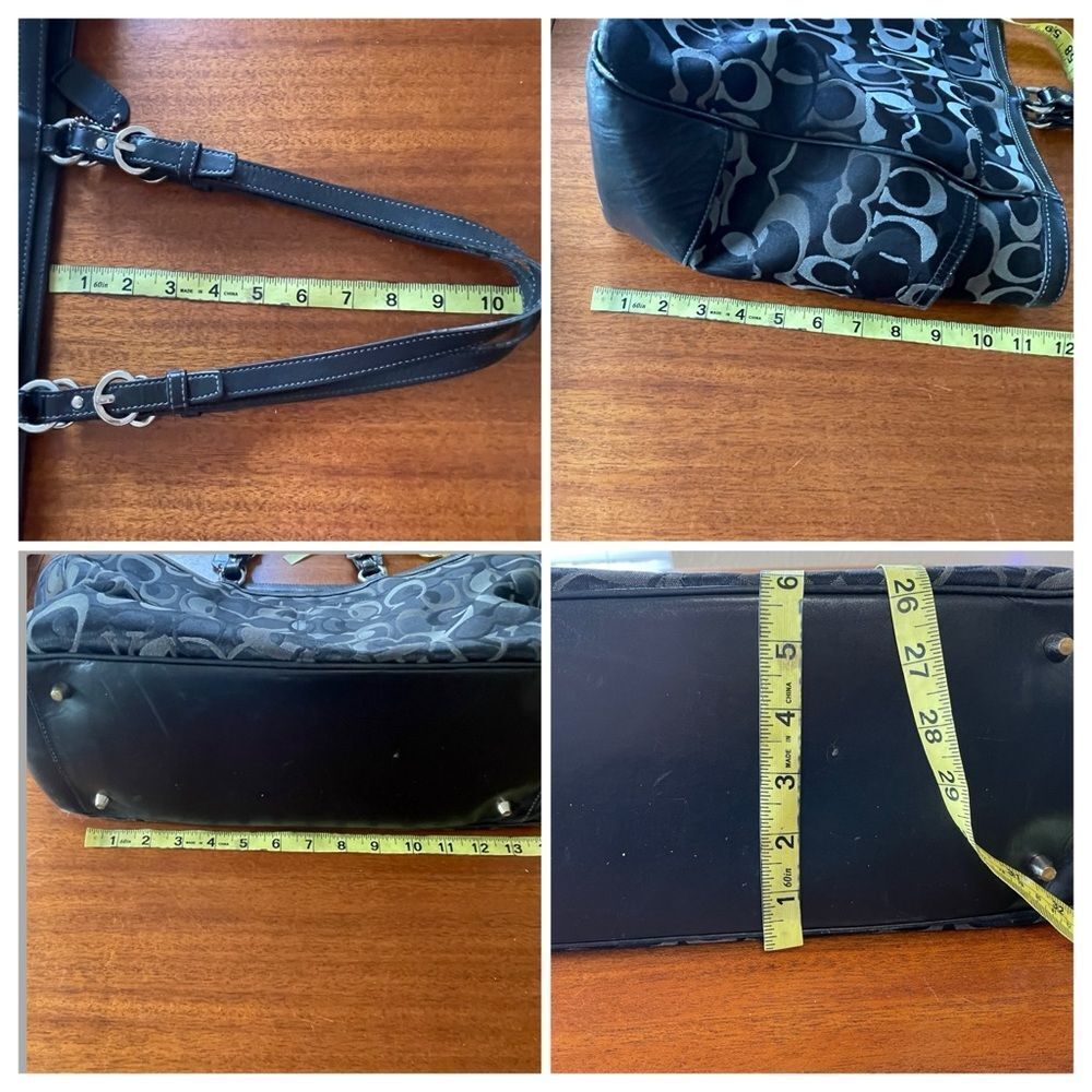 Coach Black & Charcoal Signature Jacquard Baby Tote - Picture 13 of 16